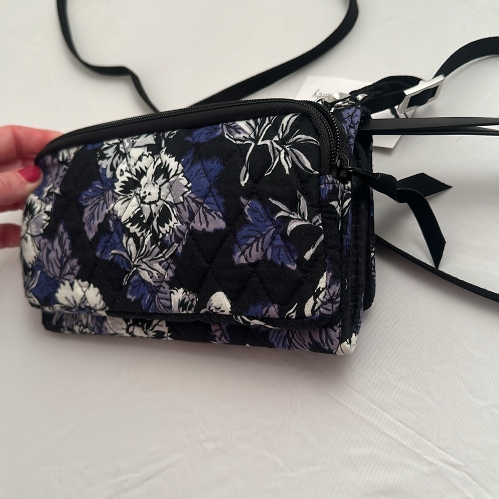 Vera Bradley Frosted Floral multicolor RFID wallet adjustable crossbody bag - Picture 6 of 12